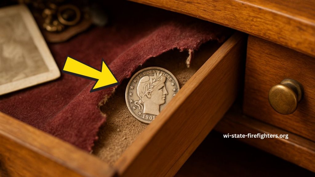 1901-S Barber Quarter Found In Drawer Lining Surprises Owner With $95,000 Sale
