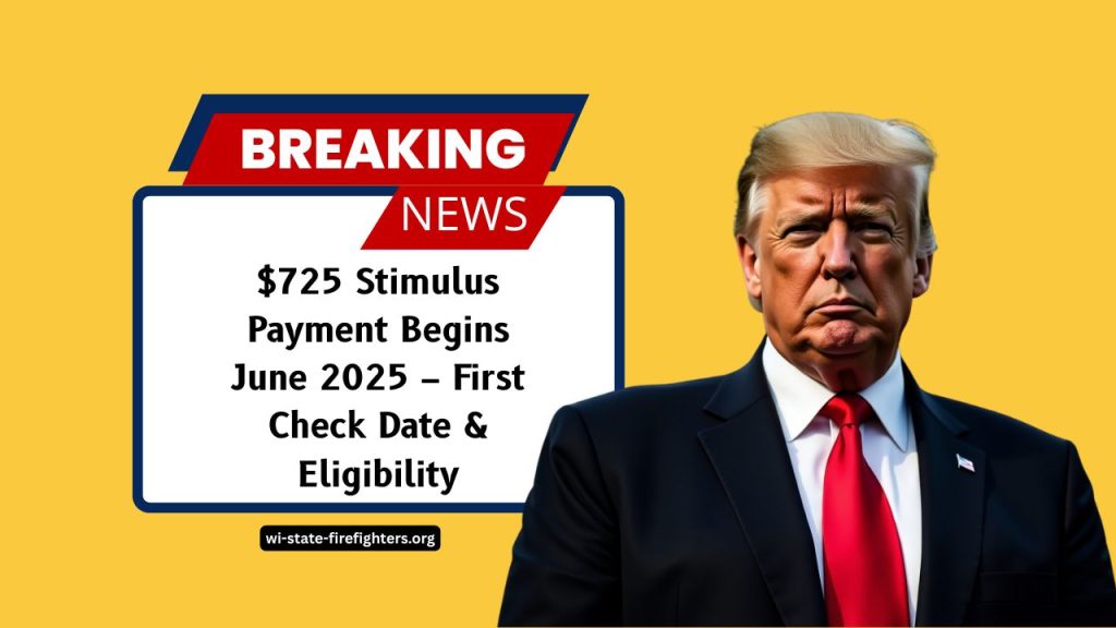 $725 Stimulus Payment Begins June 2025 – First Check Date, Eligibility, And Full Payment Schedule Revealed