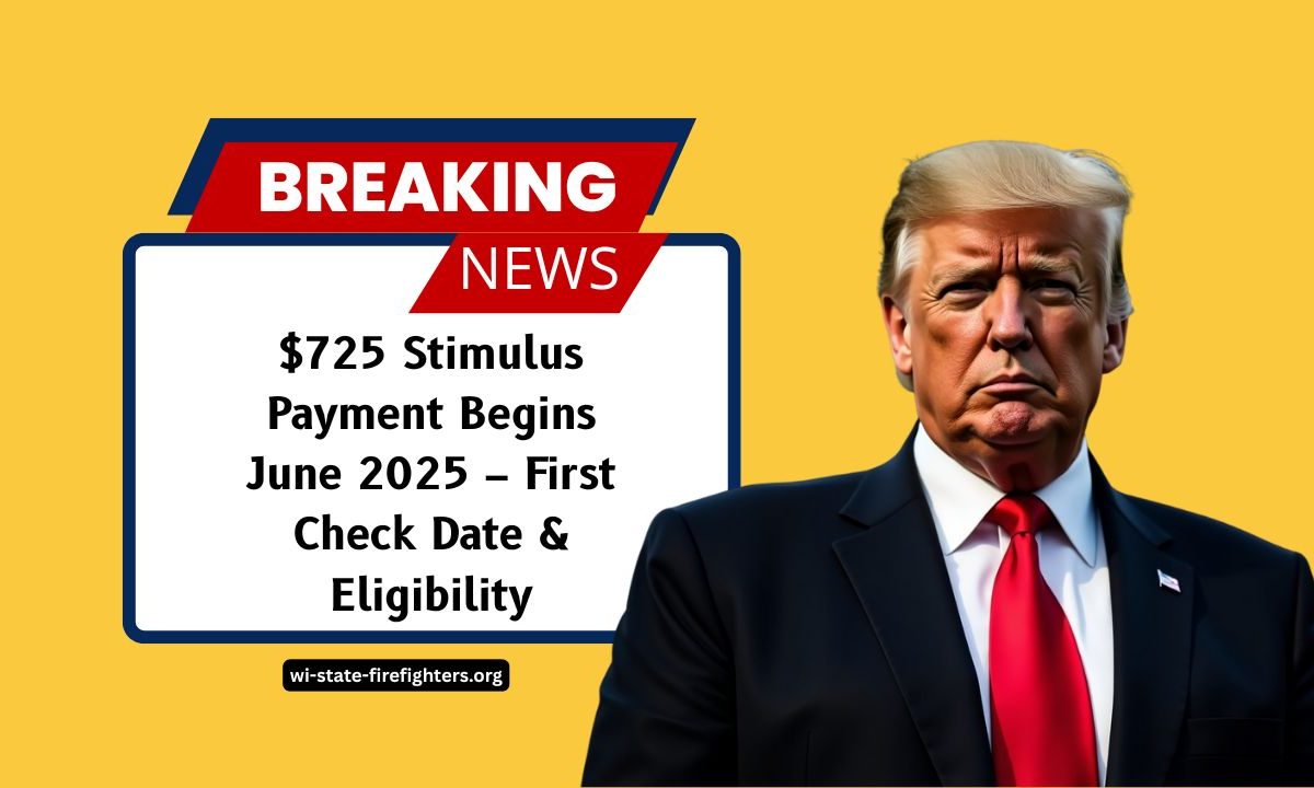 $725 Stimulus Payment Begins June 2025 – First Check Date, Eligibility, And Full Payment Schedule Revealed
